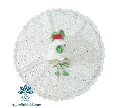 شنل نوزادی قلاب بافی