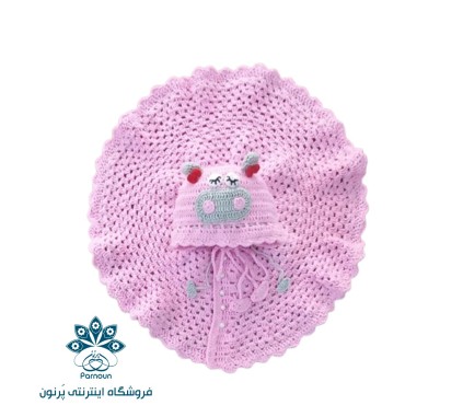 شنل نوزادی قلاب بافی