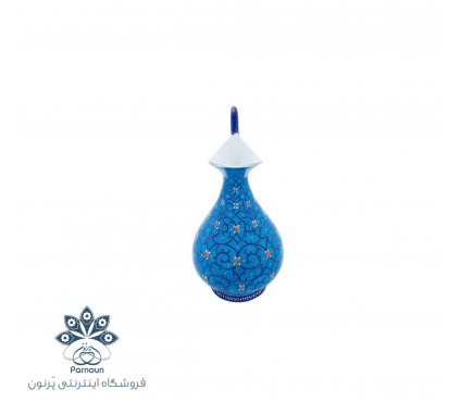 پارچ میناکاری 13 سانتی‌متری فیروزه‌ای