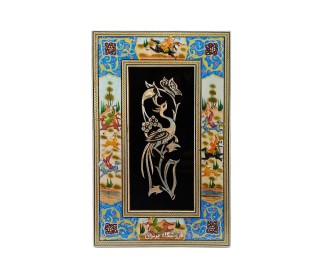 تابلو قلم‌زنی اصفهان با قاب زیبای نگارگری