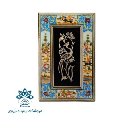 تابلو قلم‌زنی اصفهان با قاب زیبای نگارگری