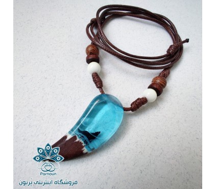 گردنبند دندان گرگ شبتاب با مهره شبتاب 