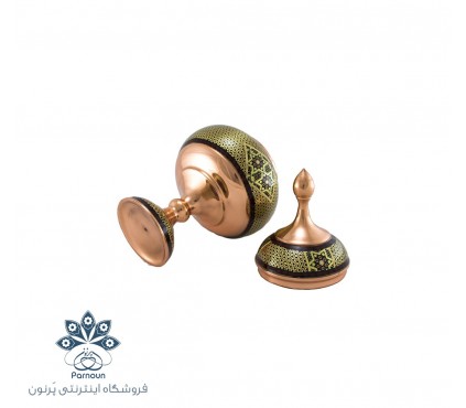 شکلات خوری پایه دار مس و خاتم اعلا