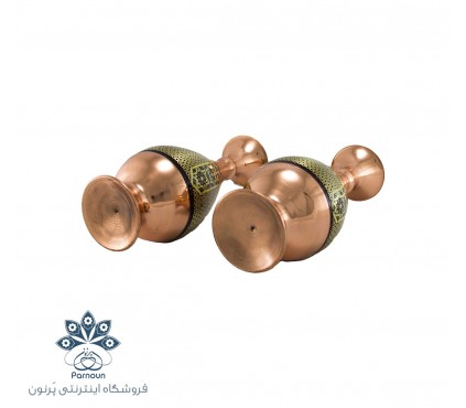 گلدان 26 سانتیمتری مس و خاتم اعلا