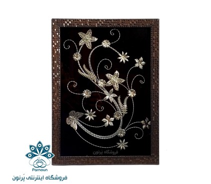 قاب گل نقره  ابعاد 25 در 35 سانتیمتر