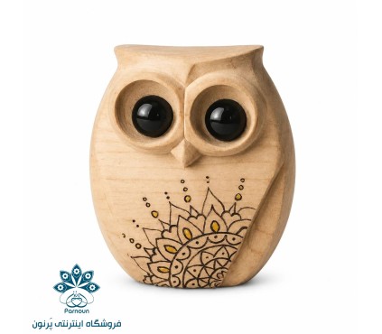 مجسمه جغد چوبی