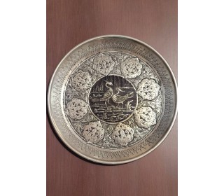 بشقاب قلم زنی طرح سیمرغ