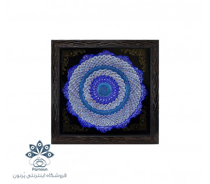 بشقاب 25 سانتیمتری میناکاری به همراه قاب