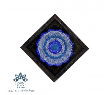 بشقاب 25 سانتیمتری میناکاری به همراه قاب