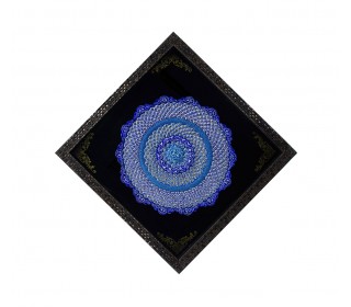 بشقاب میناکاری 30 سانتیمتری برجسته با قاب