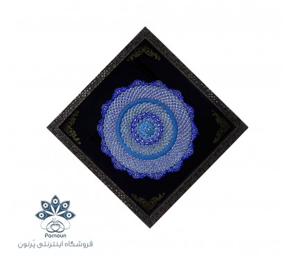 بشقاب میناکاری 30 سانتیمتری برجسته با قاب