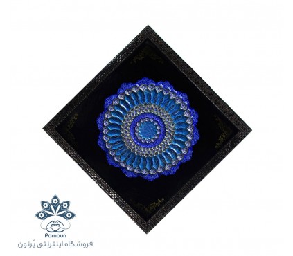 بشقاب میناکاری 30 سانتیمتری به همراه قاب