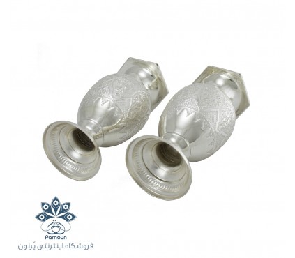 گلدان 23 سانتیمتری قلمزنی نقره نما