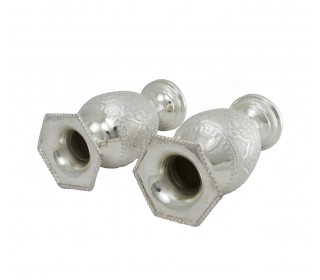 گلدان 23 سانتیمتری قلمزنی نقره نما