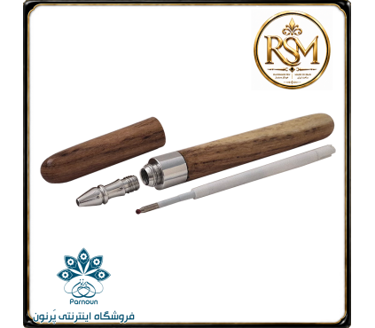 خودکار چوبی RSM چوب اقاقیا با نگین فیروزه کوبی نیشابور