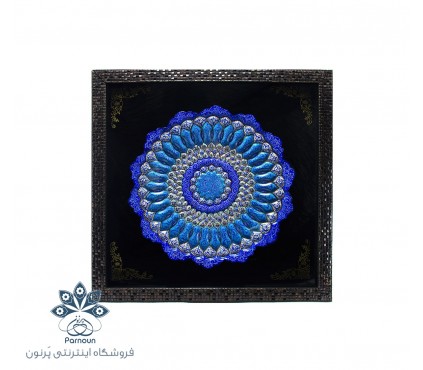 بشقاب میناکاری 30 سانتیمتری به همراه قاب