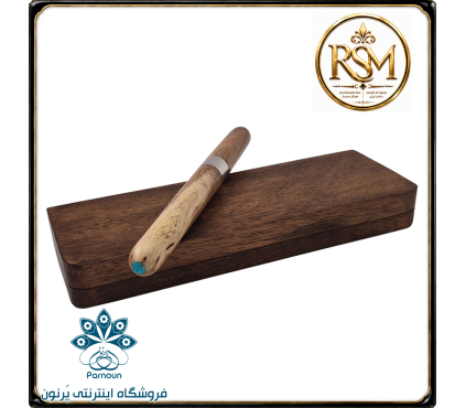 خودکار چوبی RSM چوب اقاقیا با نگین فیروزه کوبی نیشابور