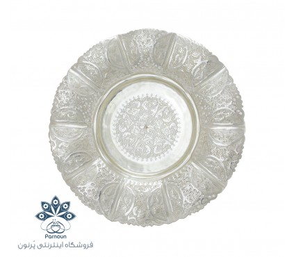 شیرینی خوری قلمزنی پایه دار طرح نقره