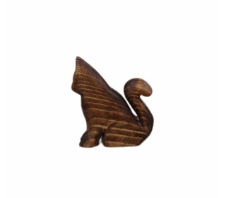 مجسمه چوبی گربه مینیمال دست‌ساز