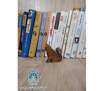 مجسمه چوبی گربه مینیمال دست‌ساز