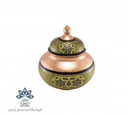 شکلات خوری تنه گرد مس و خاتم اعلا