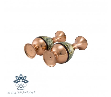 گلدان 20 سانتیمتری مس و خاتم اصفهان