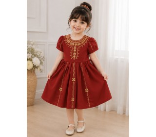 لباس گلابتون دوزی دخترانه