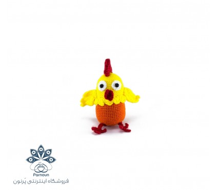 خروس مینیاتوری قلاب بافی کاکلی