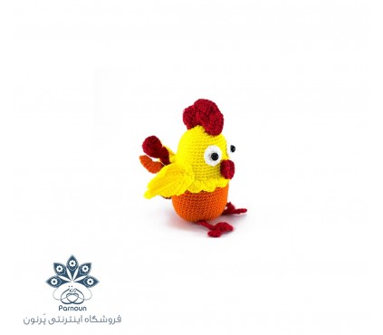 خروس مینیاتوری قلاب بافی کاکلی