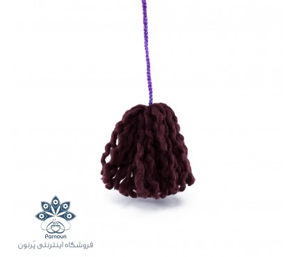 عروسک آویز دار قلاب بافی دختر گیسوکمند