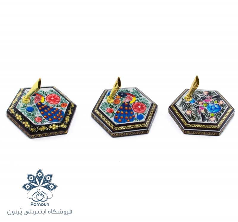 جا قلمی خاتم کاری و نگارگری تک قیف