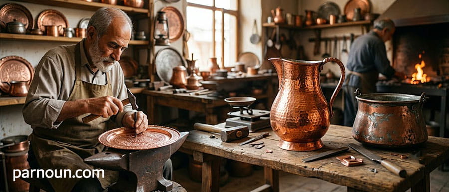 روش های تشخیص ظروف مسی اصل