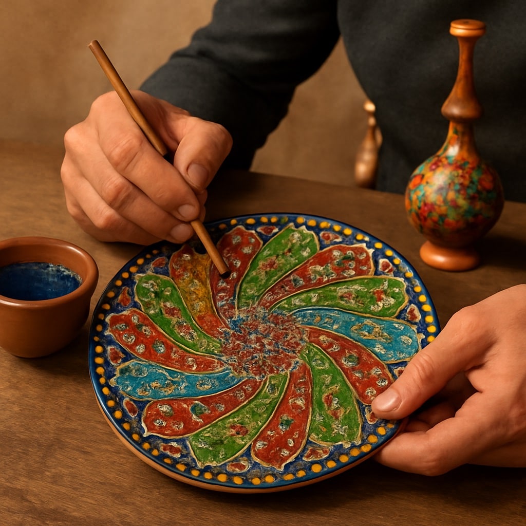 آموزش میناکاری روی سفال