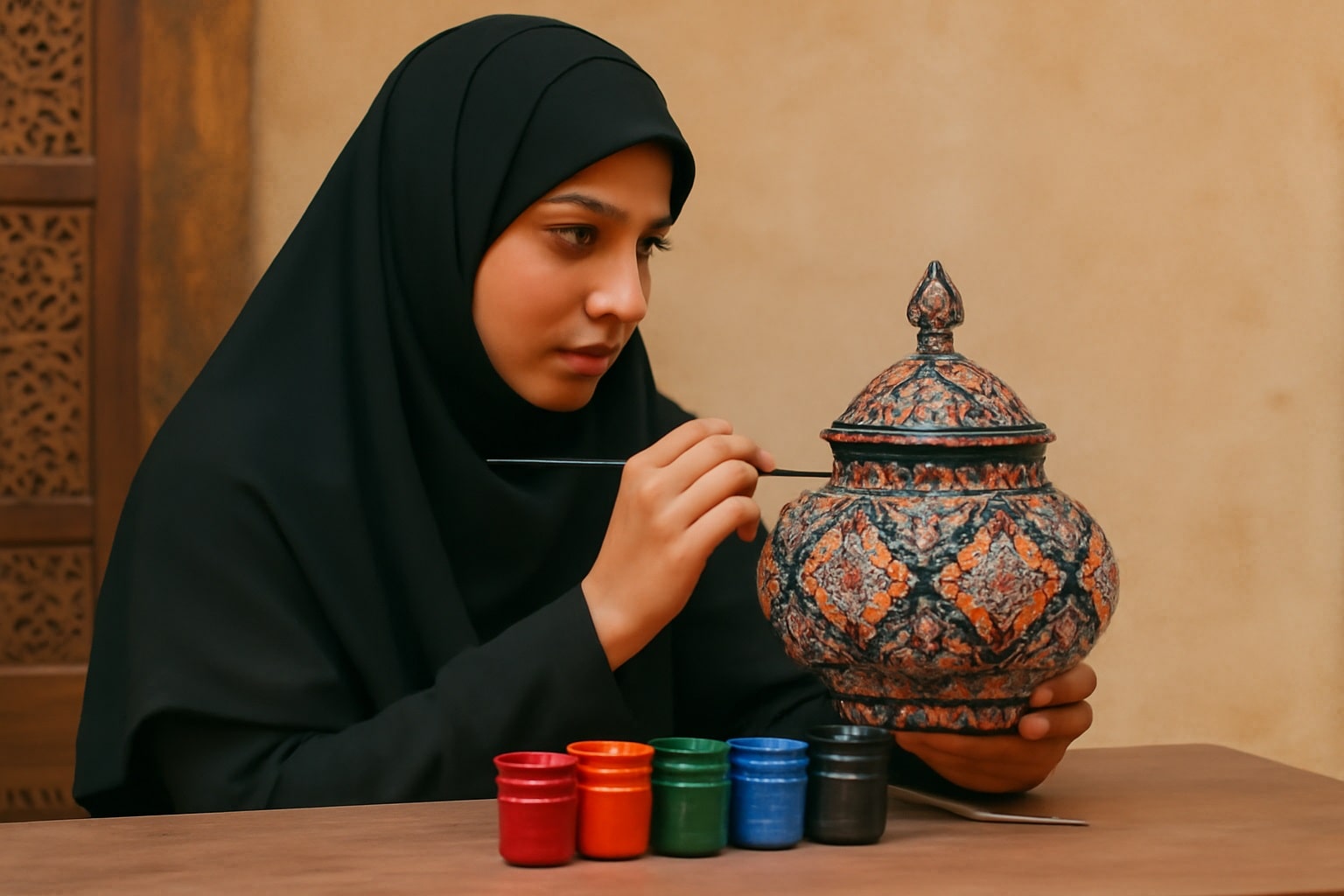 آموزش میناکاری روی سفال مبتدی