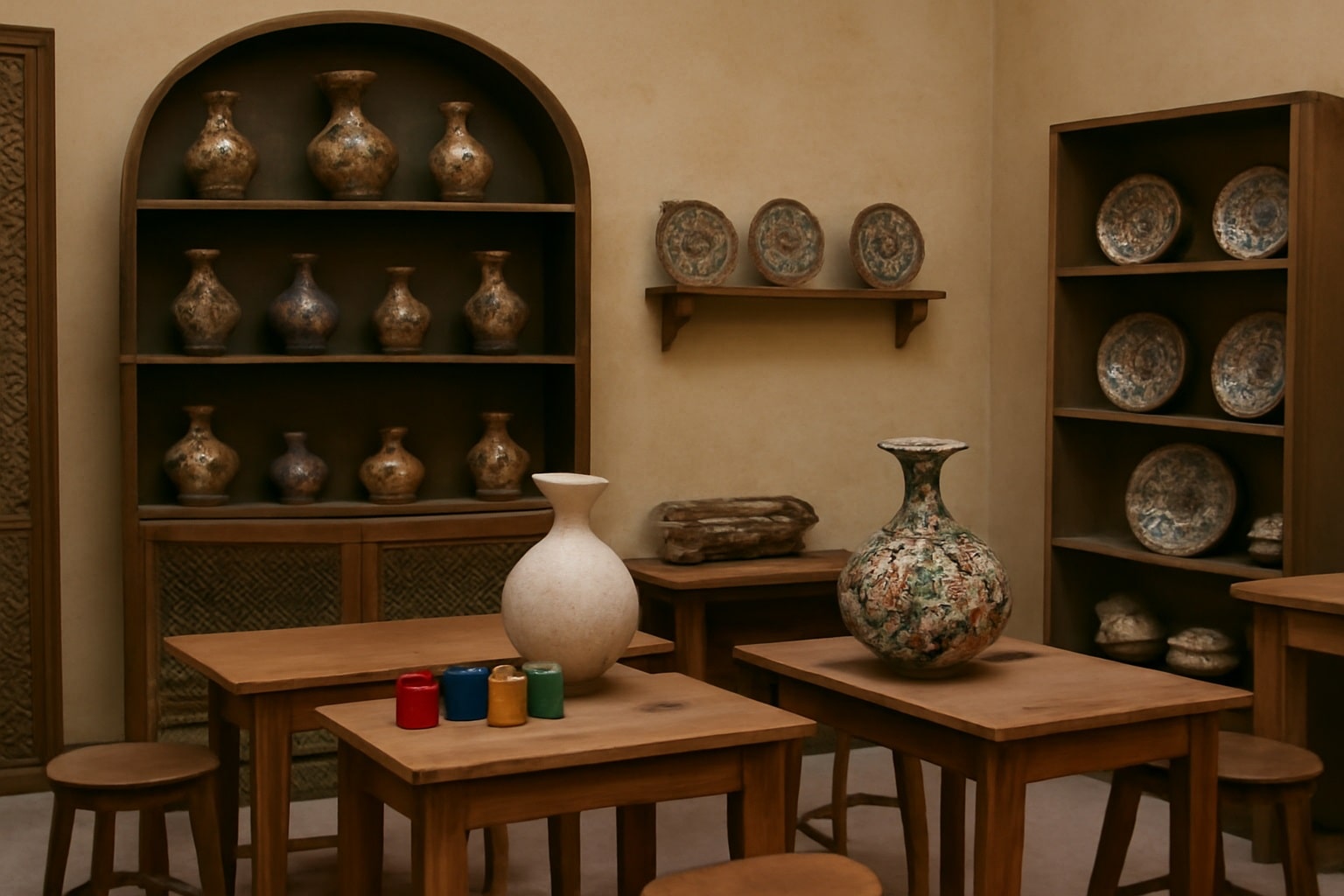 آموزش میناکاری روی سفال بدون کوره