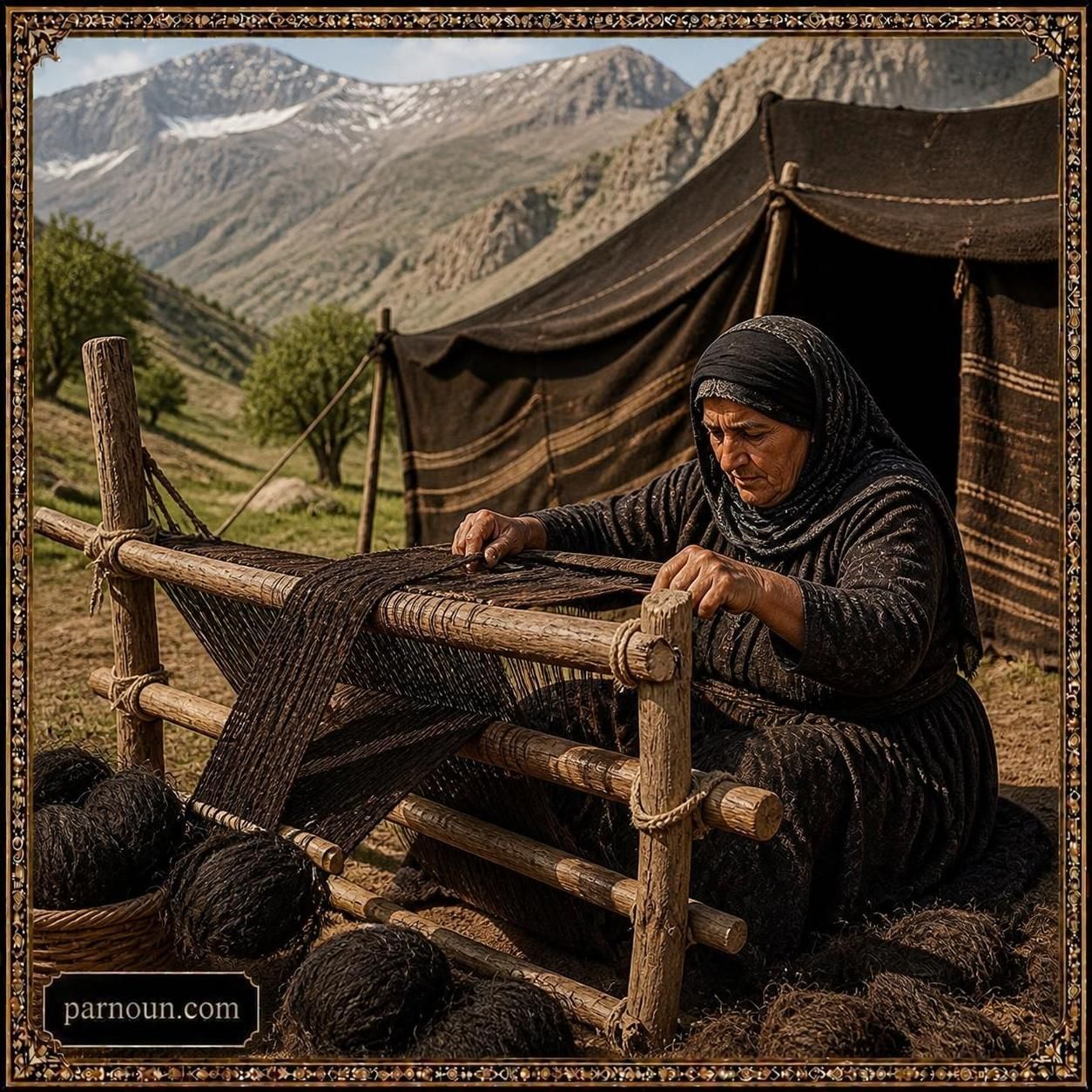 سیاه چادر بافی لرستان 