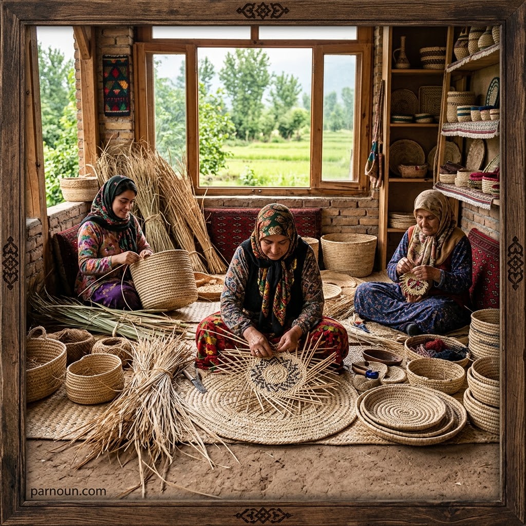 حصیر بافی مازندران 