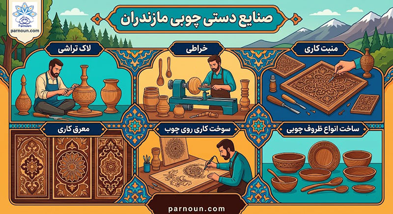 صنایع دستی چوبی مازندران