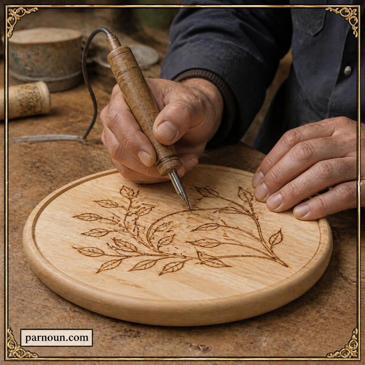 سوخت کاری روی چوب