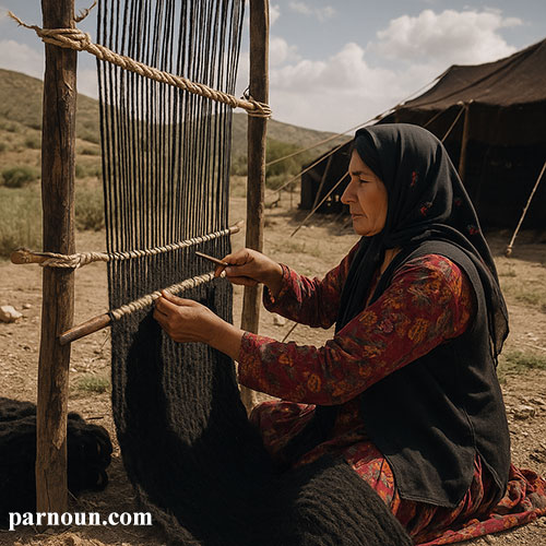سیاه چادر بافی عشایر