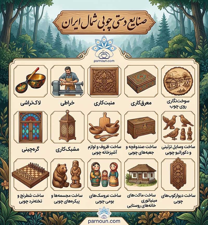صنایع دستی چوبی شمال