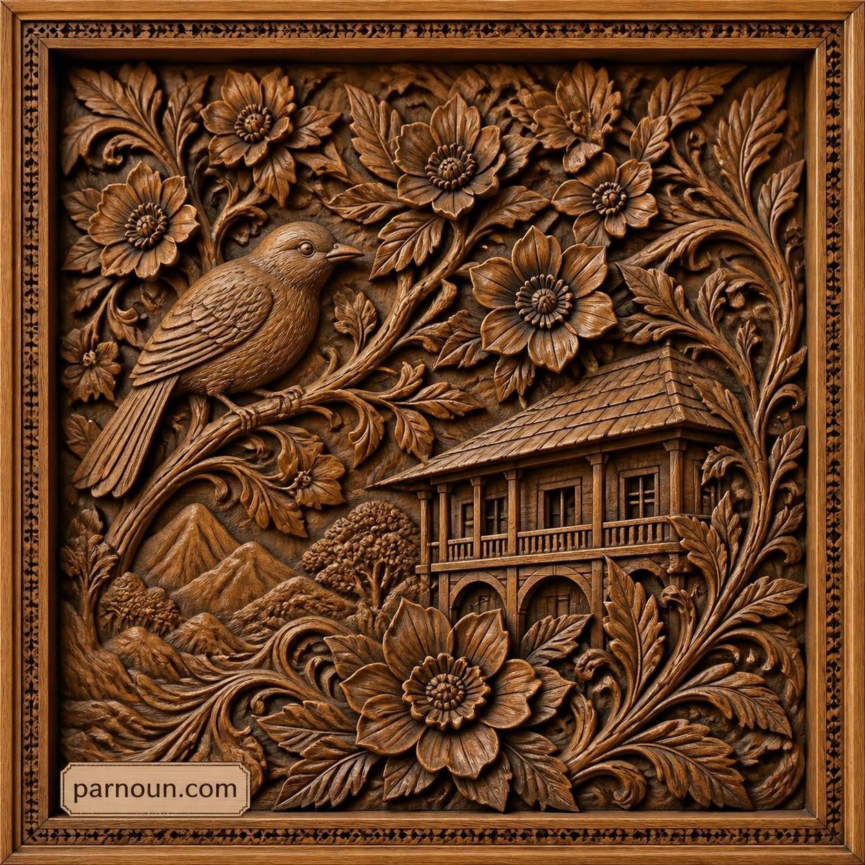 منبت کاری روی چوب شمال