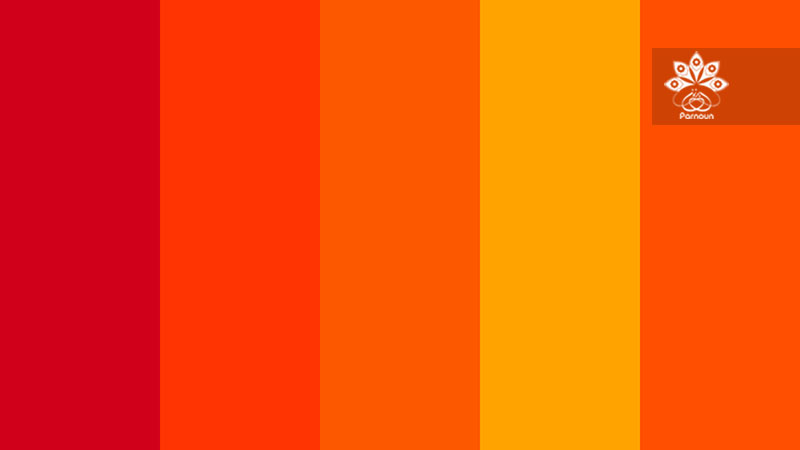 انواع رنگ نارنجی