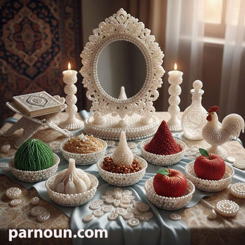 آموزش ظرف هفت سین با مروارید