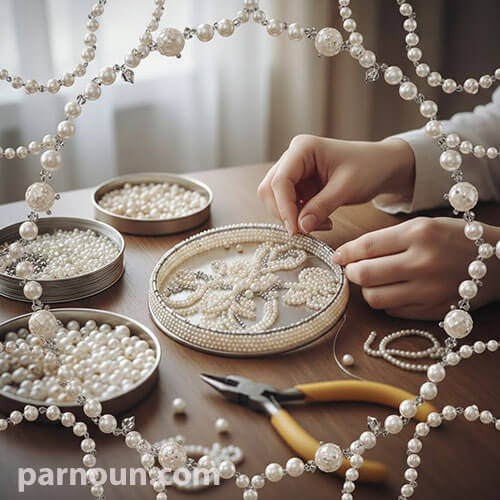 آموزش هفت سین با مروارید بافی