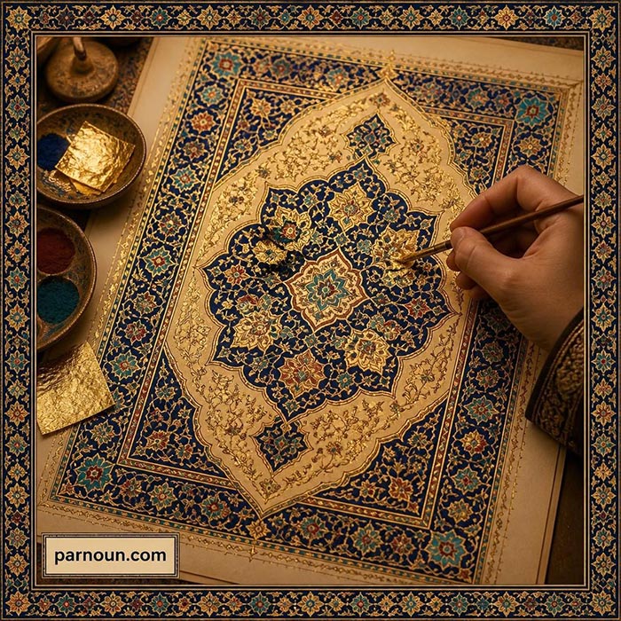 نگارگری و تذهیب قزوین