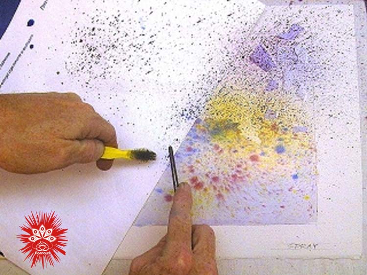  تکنیک Splattering در نقاشی آبرنگ