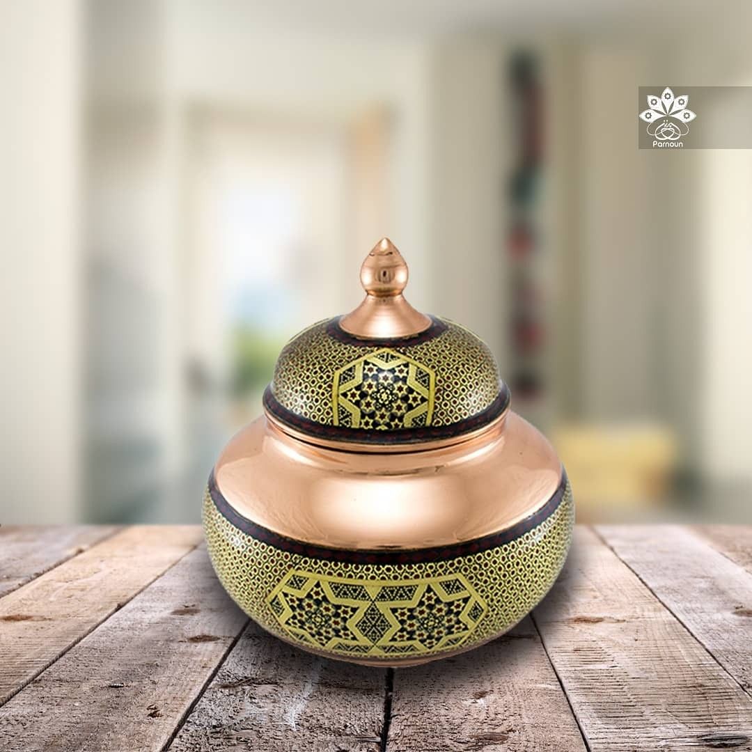 ظرف شکلات خوری خاتم کاری