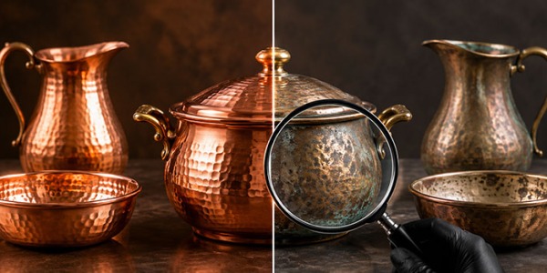 تشخیص ظروف مسی اصل 