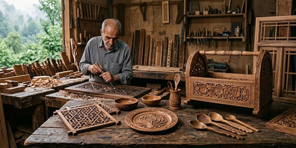 صنایع دستی چوبی مازندران 